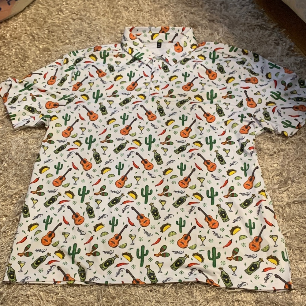3 for $30 ⚡️ Men's White Tequila Party Polo Shirt - size XL NWOT